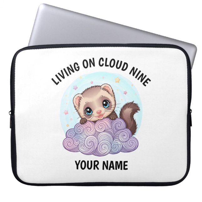 Pour Ordinateur Portable Housse d'ordinateur personnalisée Furet Mignon (Devant)