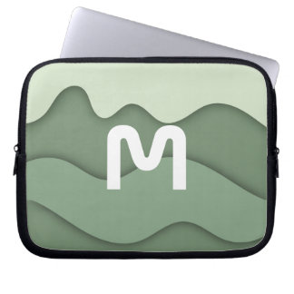 Pour Ordinateur Portable Housse d'ordinateur personnalisée Vague Sauge