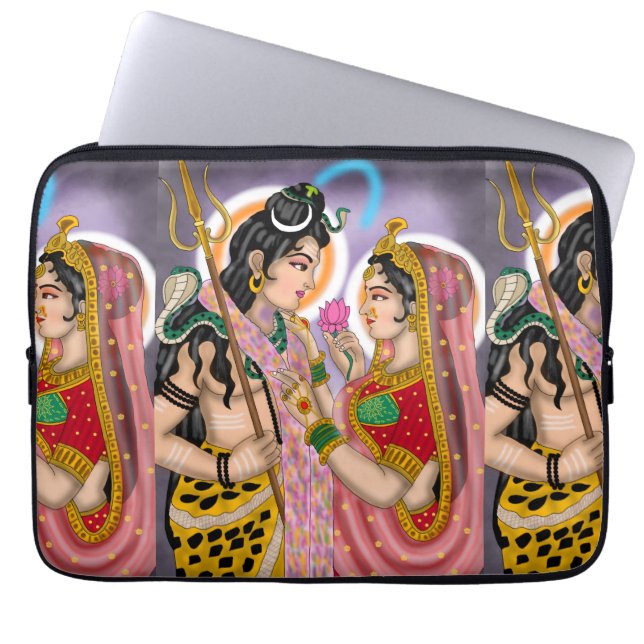 Pour Ordinateur Portable Housse d'ordinateur Shiva Parvati (Devant)