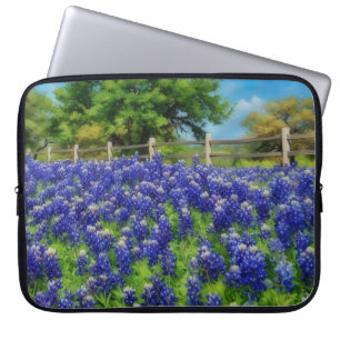 Pour Ordinateur Portable Housse d'ordinateur Texas Bluebonnets Fleurs Bleue