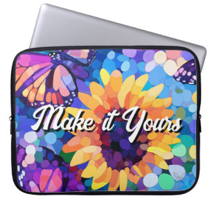 Pour Ordinateur Portable Housse d'ordinateur Tournesol Papillon Mosaïque Co