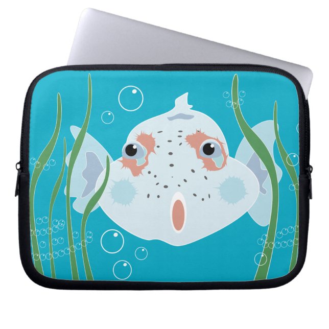 Pour Ordinateur Portable Housse électronique Funny Fish (Devant)