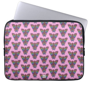Pour Ordinateur Portable Papillon Arc-en-Ciel (rose) - Housse d'ordinateur