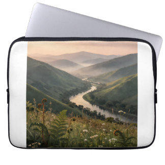 Pour Ordinateur Portable Paysage de Montagne et de Rivière Art Housse de La