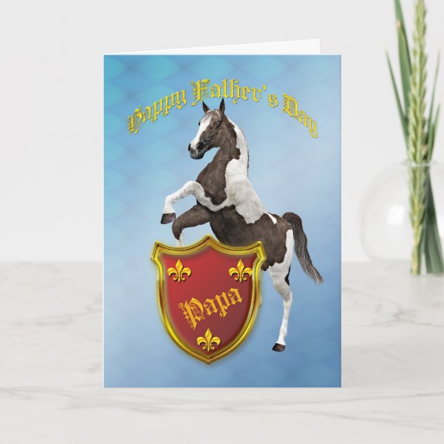 Pour Papa, carte Fête des pères avec cheval d'élev (Devant)