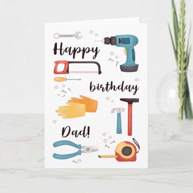 Pour papa do-it-yourself Outils Carte d'anniversai (Devant)