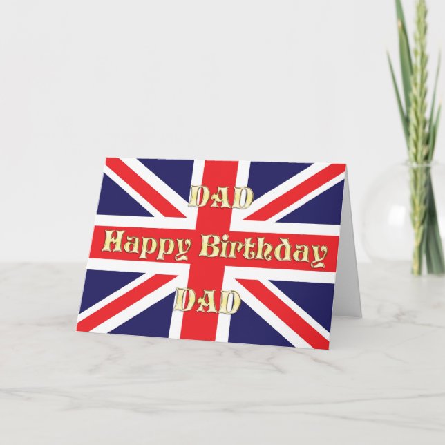 Pour papa, une carte d'anniversaire avec un Union  (Devant)
