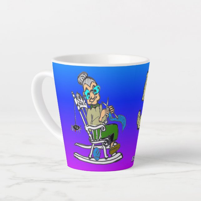 Pour son 50e anniversaire Bleu pourpre latte Mug (Angle gauche)