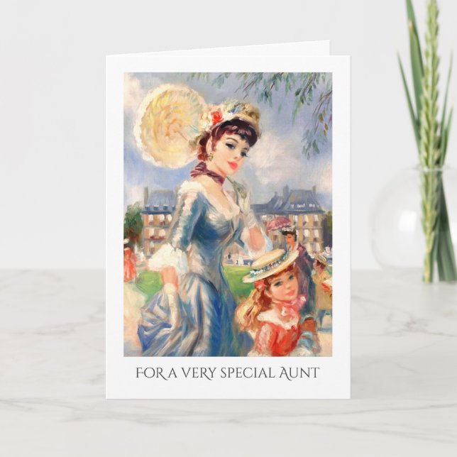 Pour tante on Mother's Day Fine Art Greeting Carte (Devant)