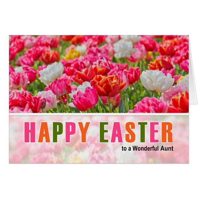 pour Tante sur le Jardin de la Tulipe rose de Pâqu (Devant horizontal)