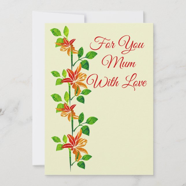 Pour toi maman carte plate (Devant)