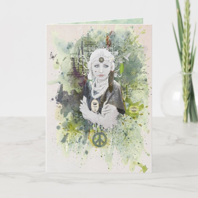 Pour toujours carte de voeux de paix (Devant)