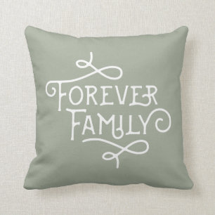 Pour toujours coussin de point de polka de famille