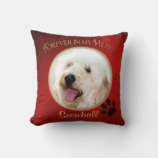 Pour toujours dans mon coeur Coussin - Mémoire de  (Recto)
