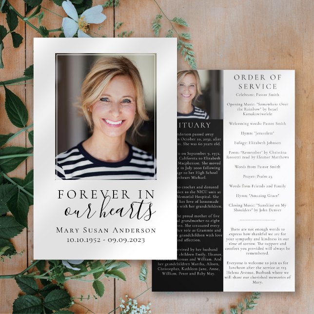 Pour toujours dans nos coeurs | Ordre des funérail (Créateur téléchargé)