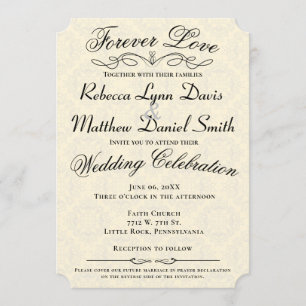 Pour toujours déclaration de prière de faire-part