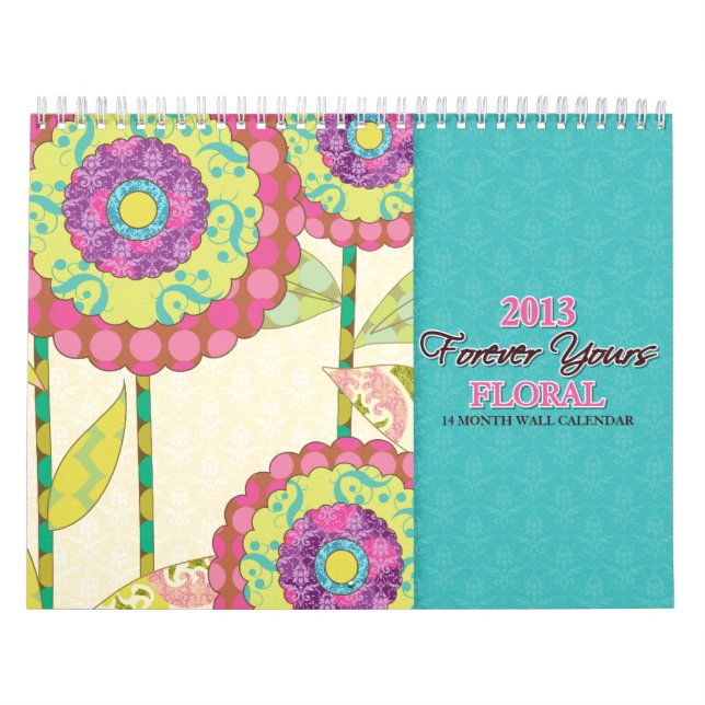 Pour toujours vôtre calendrier mural floral de (Protection)
