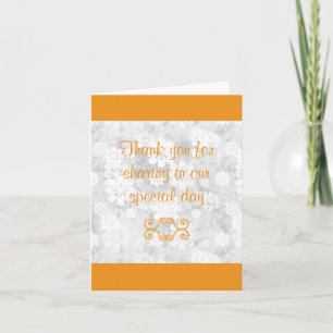 Pour tout - Carte de remerciements - Orange