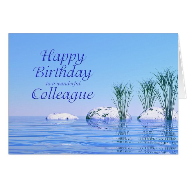 Pour un collègue, un Spa comme, Anniversaire bleu (Devant horizontal)