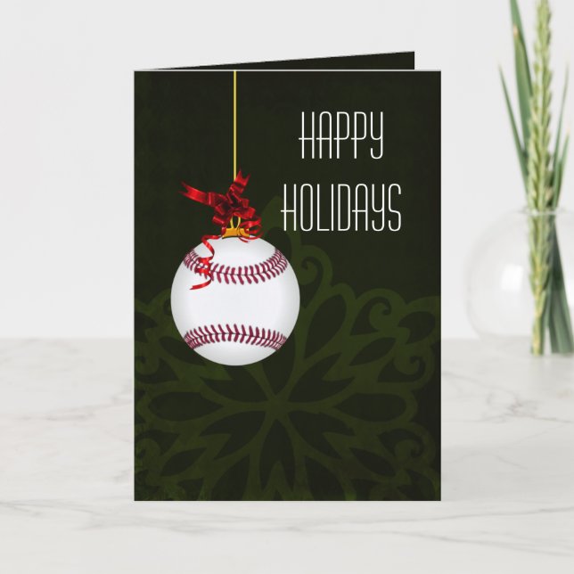 pour un joueur de baseball les cartes de Noël (Devant)