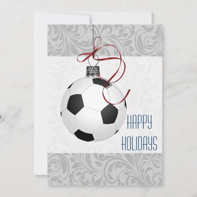 pour un joueur de football Cartes de Noël (Devant)