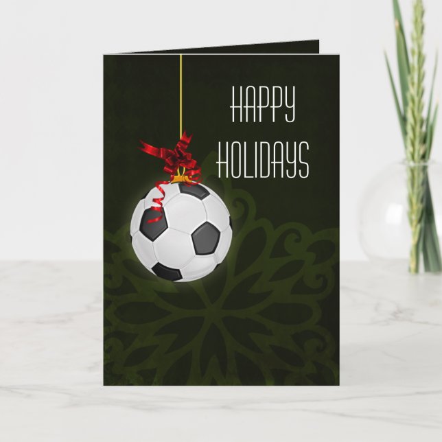 pour un joueur de football Cartes de Noël (Devant)
