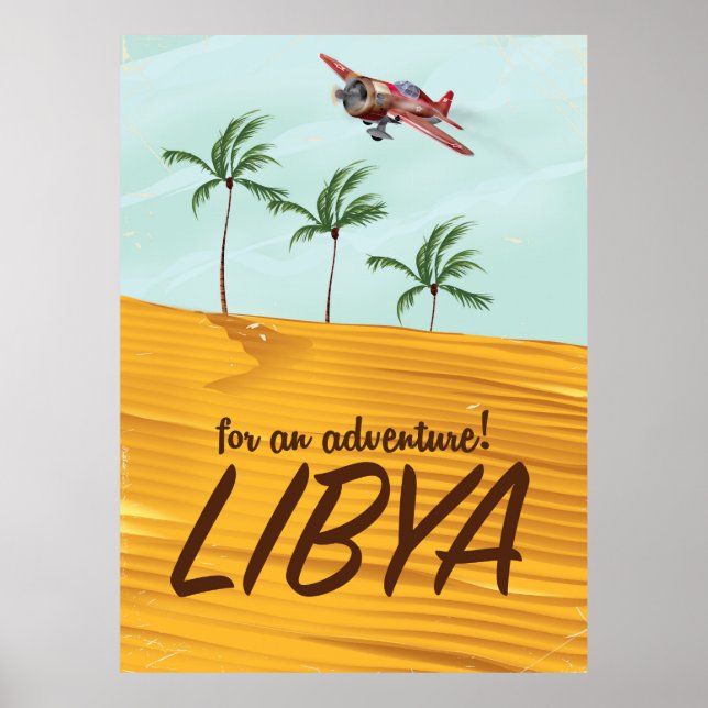 Pour une aventure ! Affiche de voyage Libye (Devant)
