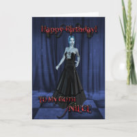 Pour une nièce Goth, Une carte d'anniversaire Vamp