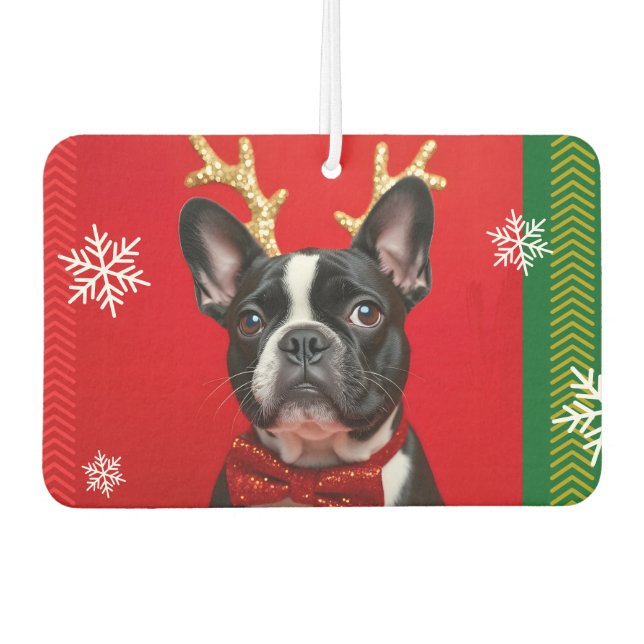 Pour Voiture Désodorisant BOULEDOGUE DE NOEL (Devant)