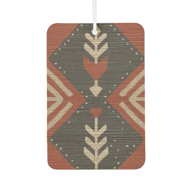 Pour Voiture Désodorisant d'air rustique boho imprimé terracott (Devant)