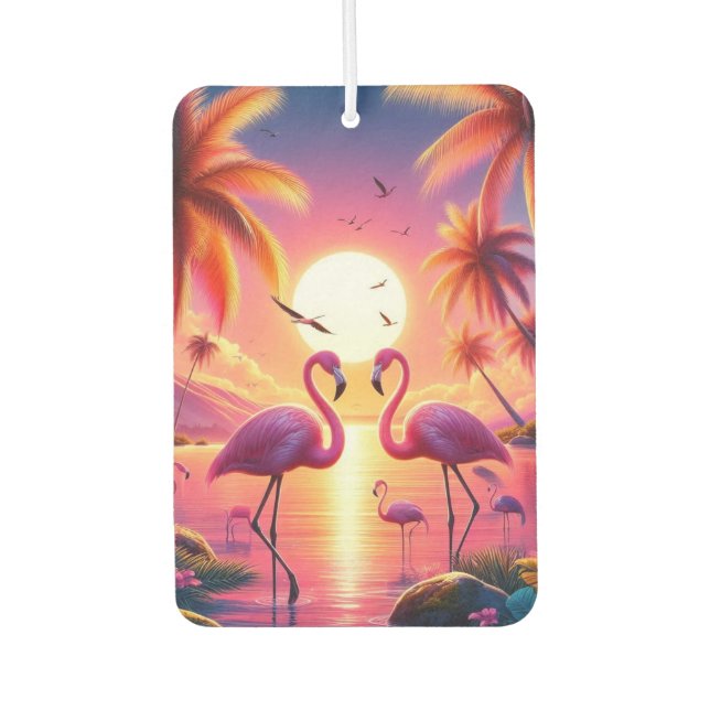 Pour Voiture Désodorisant flamants roses ! (Devant)