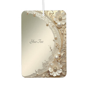 Pour Voiture Désodorisant Fleurs Blanches Modernes Perles