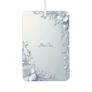 Pour Voiture Désodorisant Fleurs Ornées Bleues avec Perles