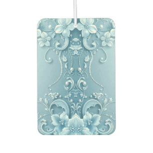 Pour Voiture Désodorisant floral décoratif bleu