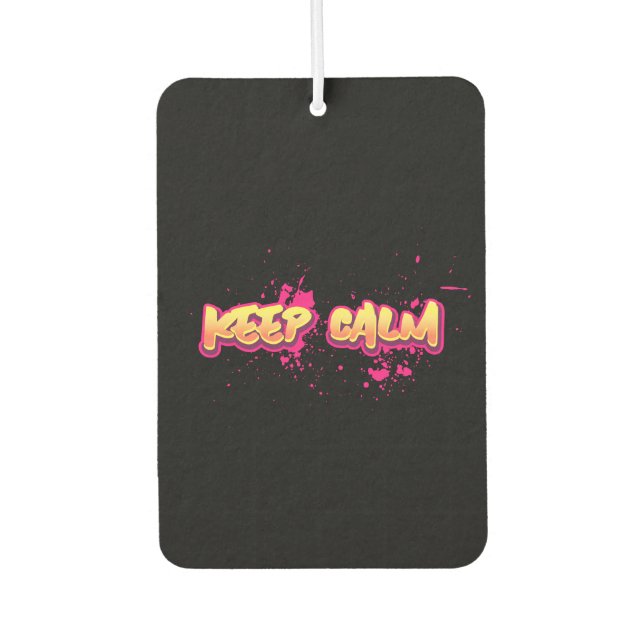 Pour Voiture Désodorisant 'KEEP CALM' Graffiti – Street Art Aud (Devant)