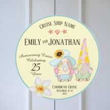 Gnomes Couple Anniversaire Croise Door Magnet
