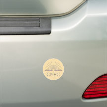 Magnet automobile du CMEC - rond, jaune clair avec