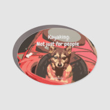 Magnet Kayaking avec petit chien