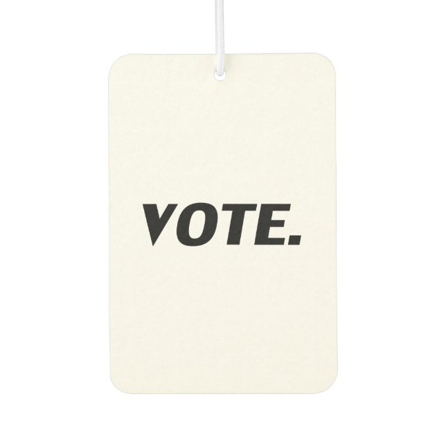 Pour Voiture "vote" - désodorisant noir blanc (Devant)