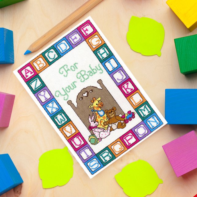 Pour Votre Bébé Carte Cadeau Cross Stitch (Créateur téléchargé)