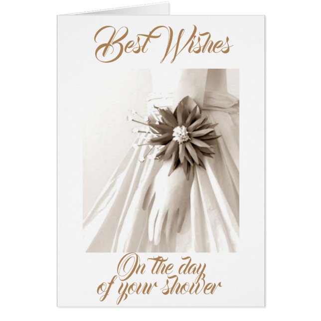 "POUR VOTRE DOUCHE" ET SOUHAITE UNE VIE MARIÉE (Devant)