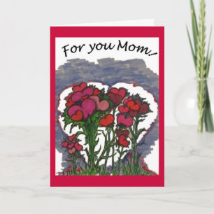 Pour vous carte du jour de mère de maman