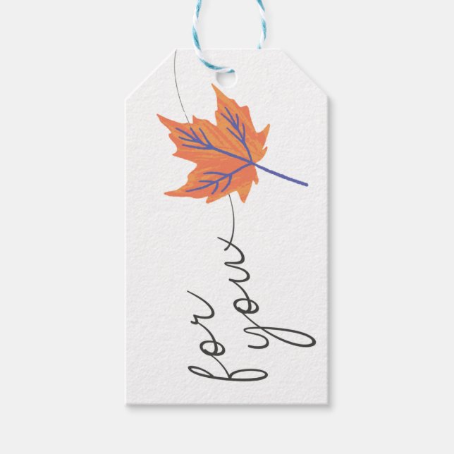 pour vous simple étiquette cadeau blanc (Devant)