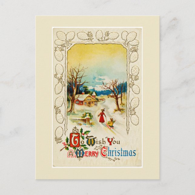 Pour Vous Souhaiter Une Carte Postale De Noël (Devant)