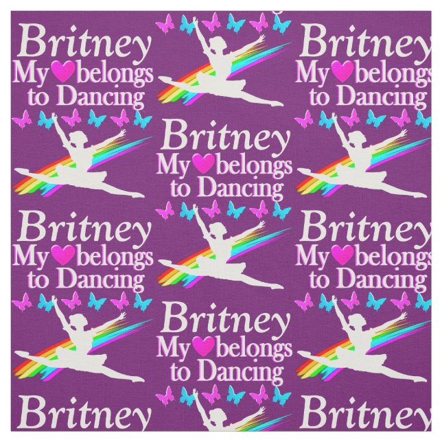 POURPLER MON COEUR APPARTIENT AU TISSU DE DANSE PE (Échantillon)