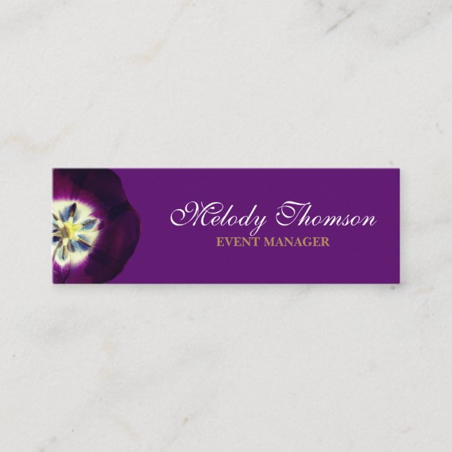 Pourpre, carte de visite, taille : Mini, 7,6 cm X (Devant)