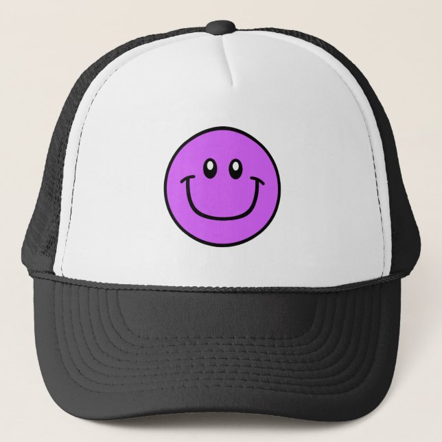 Pourpre de sourire 0003 de casquette de visage (Devant)