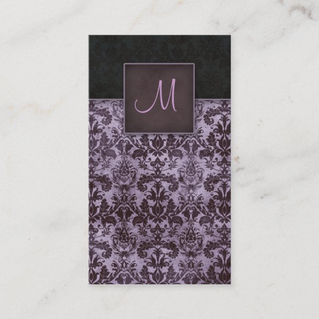 Pourpre du design d'intérieur 5 de carte de visite (Devant)