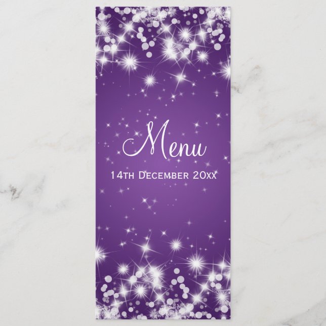 Pourpre élégant d'étincelle d'hiver de menu de (Devant)