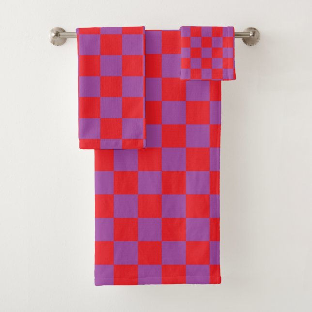 Pourpre et rouge Checkered (En situation)